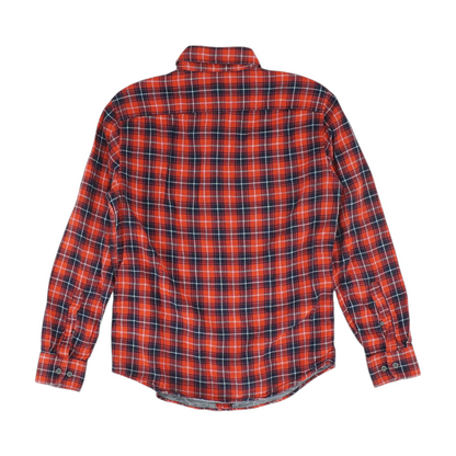Red Plaid Long Sleeve Button Down