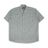 Gray Plaid Short Sleeve Button Down