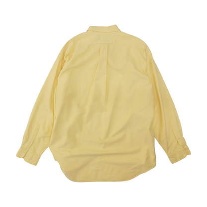 Yellow Solid Long Sleeve Button Down