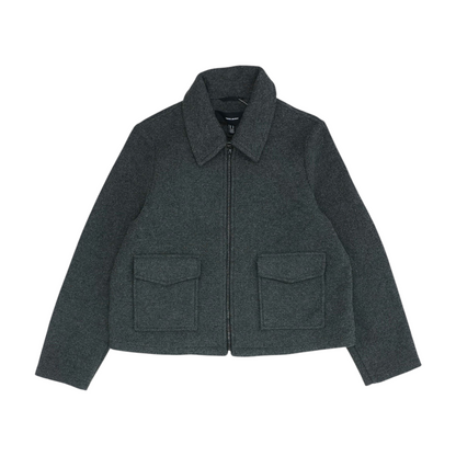 Gray Solid Jacket