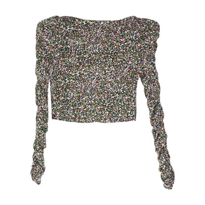 Black Floral Long Sleeve Blouse