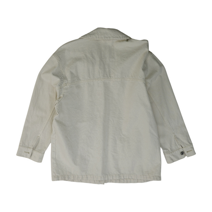 Beige Solid Blazer