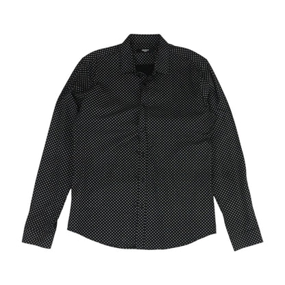 Black Geometric Long Sleeve Button Down