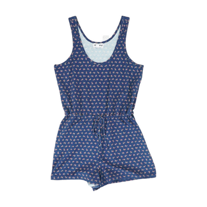 Navy Floral Romper