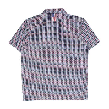 White Graphic Short Sleeve Polo