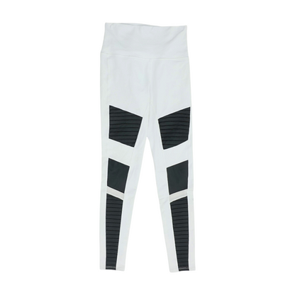 White Color Block Active Leggings