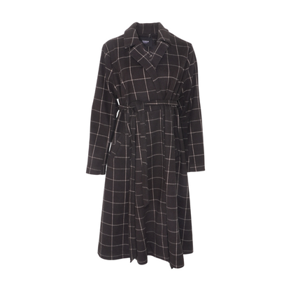 Black Plus Check Coat