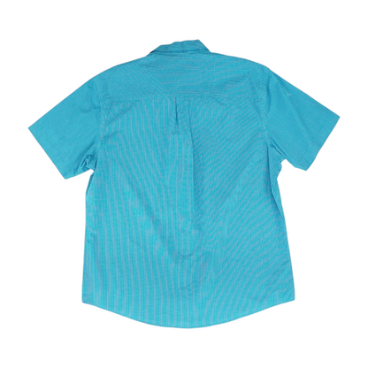 Blue Check Short Sleeve Button Down