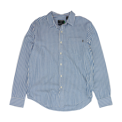 Blue Striped Long Sleeve Button Down