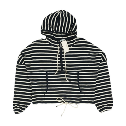 Navy Striped Hoodie Pullover