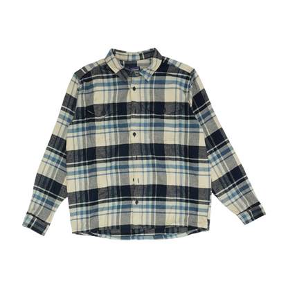 Beige Plaid Flannel Button Down