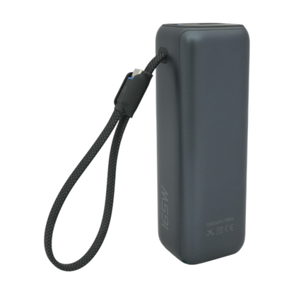 25K 165W Power Bank With Built-in and Retractable Cables