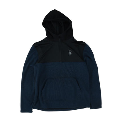 Blue Color Block 1/4 Zip Pullover