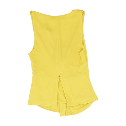 Yellow Solid Sleeveless Blouse