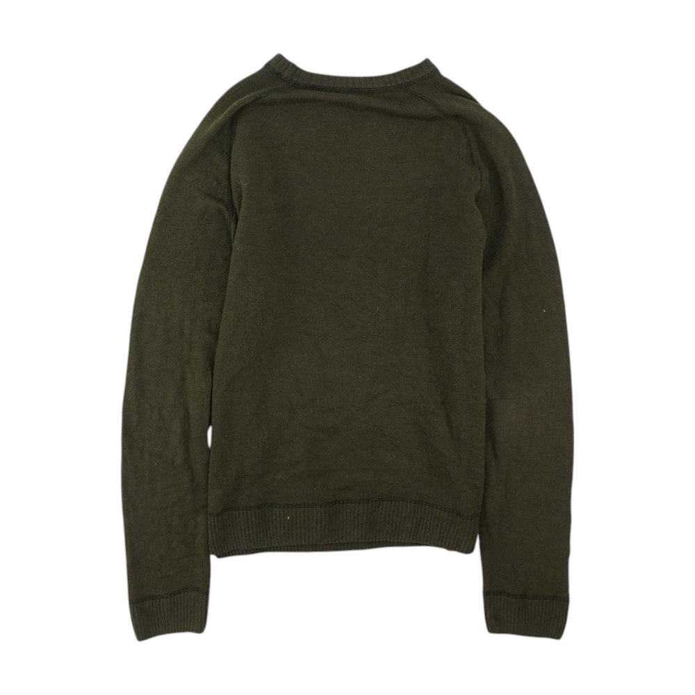 Green Solid Pullover Sweater