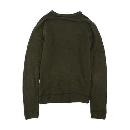 Green Solid Pullover Sweater