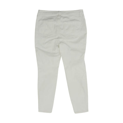 White High-Rise Taper Jeans