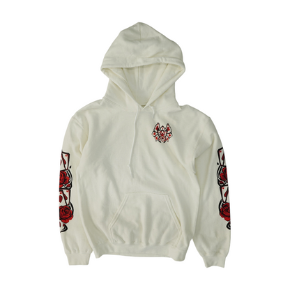 White Solid Hoodie Pullover