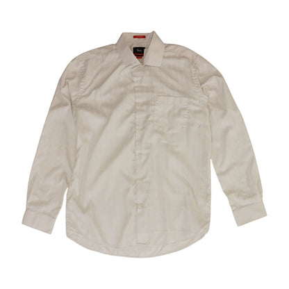 White Striped Long Sleeve Button Down