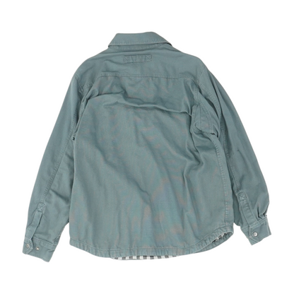 Blue Solid Denim Jacket