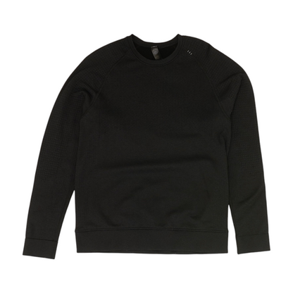 Black Solid Sweatshirt Pullover