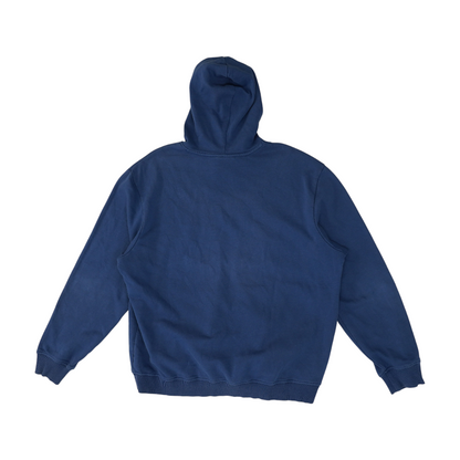 Blue Solid Hoodie Pullover