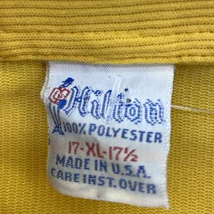 Vintage Yellow Solid Short Sleeve Polo