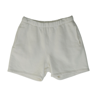 White Solid Active Shorts