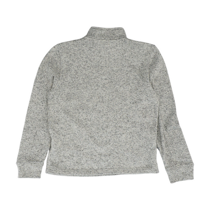 Gray Solid 1/4 Zip Pullover