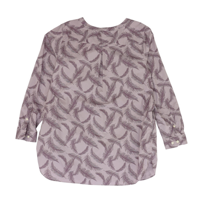 Purple Print Button Down