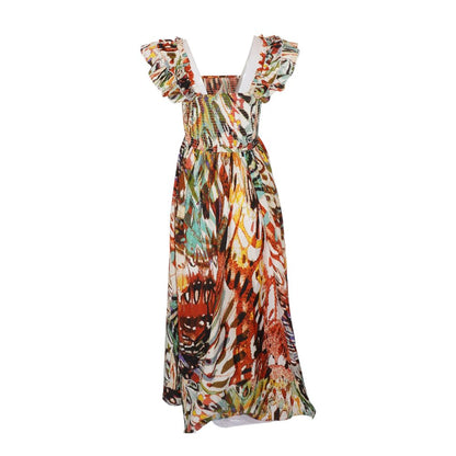 Multi Maternity Graphic Maxi Dress