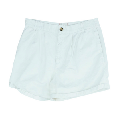 White Solid Chino Shorts