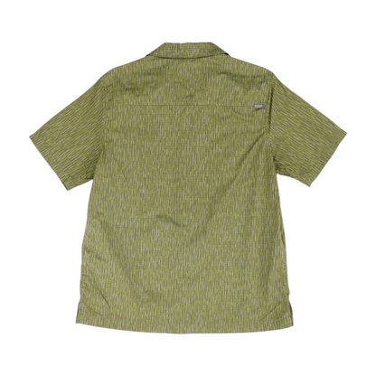 Green Print Short Sleeve Button Down