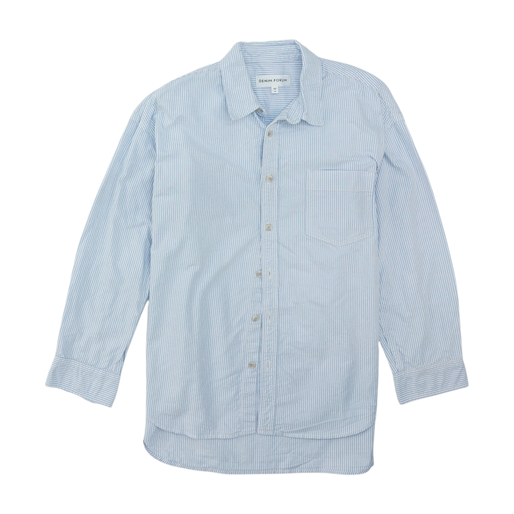 Blue Striped Long Sleeve Button Down