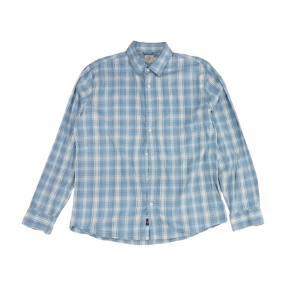 Blue Plaid Long Sleeve Button Down