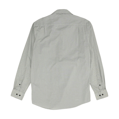 White Polka Dot Long Sleeve Button Down