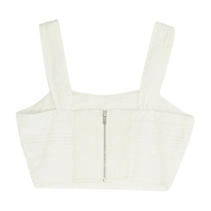 White Cropped Blouse