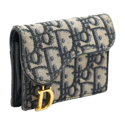 Saddle Bloom Card Holder in Blue