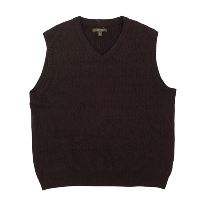 Burgundy Solid Vest Sweater