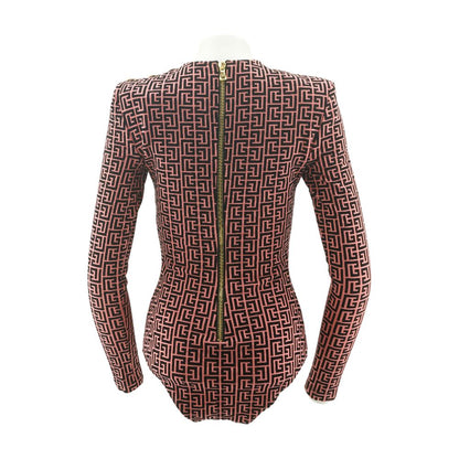 Pink PB Monogram Ls Bodysuit