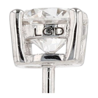 Sterling Silver Lab Grown Diamond Stud Earrings