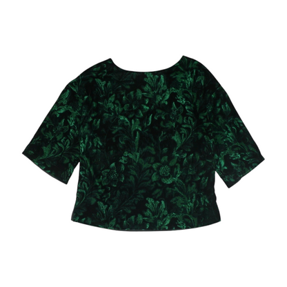 Green Graphic Blouse