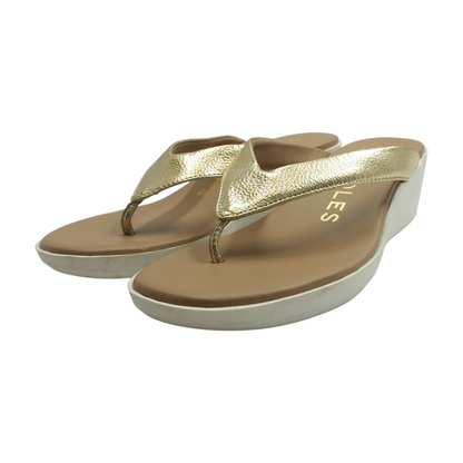 Gold Wedged Sandals