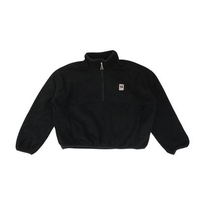 Black Solid 1/4 Zip Pullover