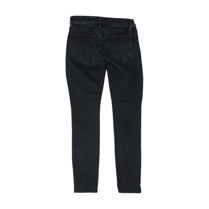 Black Solid Skinny Leg Jeans