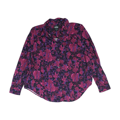 Magenta Graphic Button Down