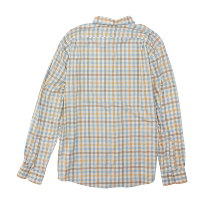 White Check Long Sleeve Button Down