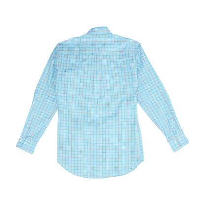 Blue Plaid Long Sleeve Button Down