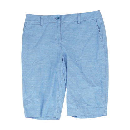 Blue Solid Chino Shorts