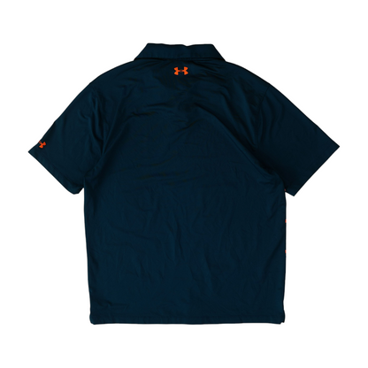 Teal Striped Short Sleeve Polo
